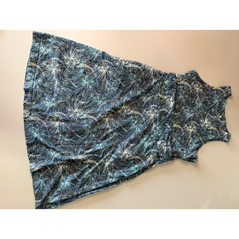 Kuhl Womens Blue Floral Sleeveless A-Line Pocket Dress Size M RN 108846